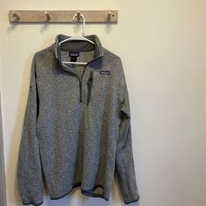 Gray Patagonia better sweater (huge price drop due to logo on sleeve)
